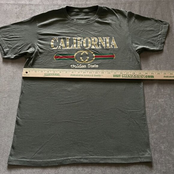 California The Golden State T Shirt Unisex Size Small Gray Graphic GG Logo - Picture 4 of 5